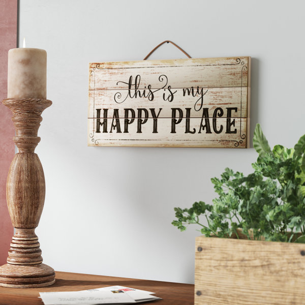 Winston Porter This Is My Happy Place Horizontal Pallet Wood Sign Wall